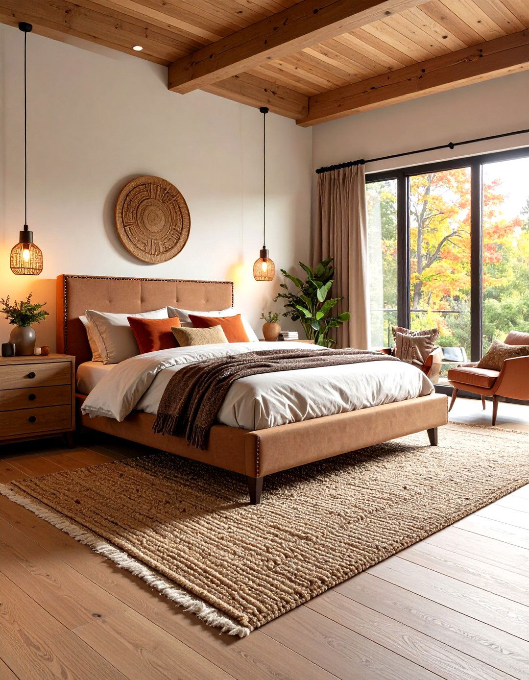 The Transitional Earthy Bedroom - 30 earthy bedroom ideas