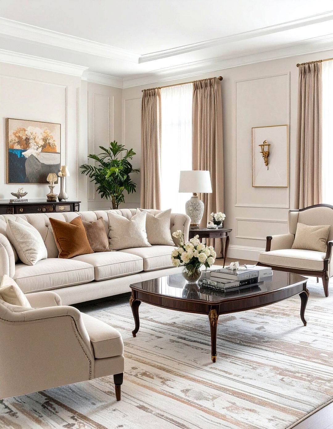 The Transitional Elegance Living Room - 30 neutral living room ideas