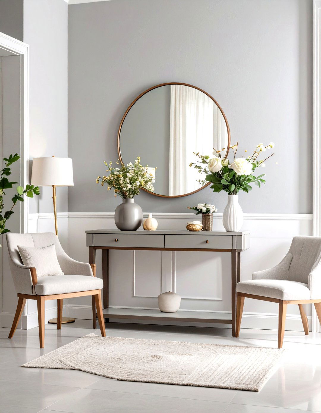 The Transitional Entryway with Wainscoting - 30 entryway wall decor ideas