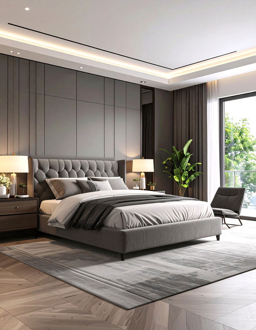 The Transitional Grey Bedroom - 30 grey bedroom ideas