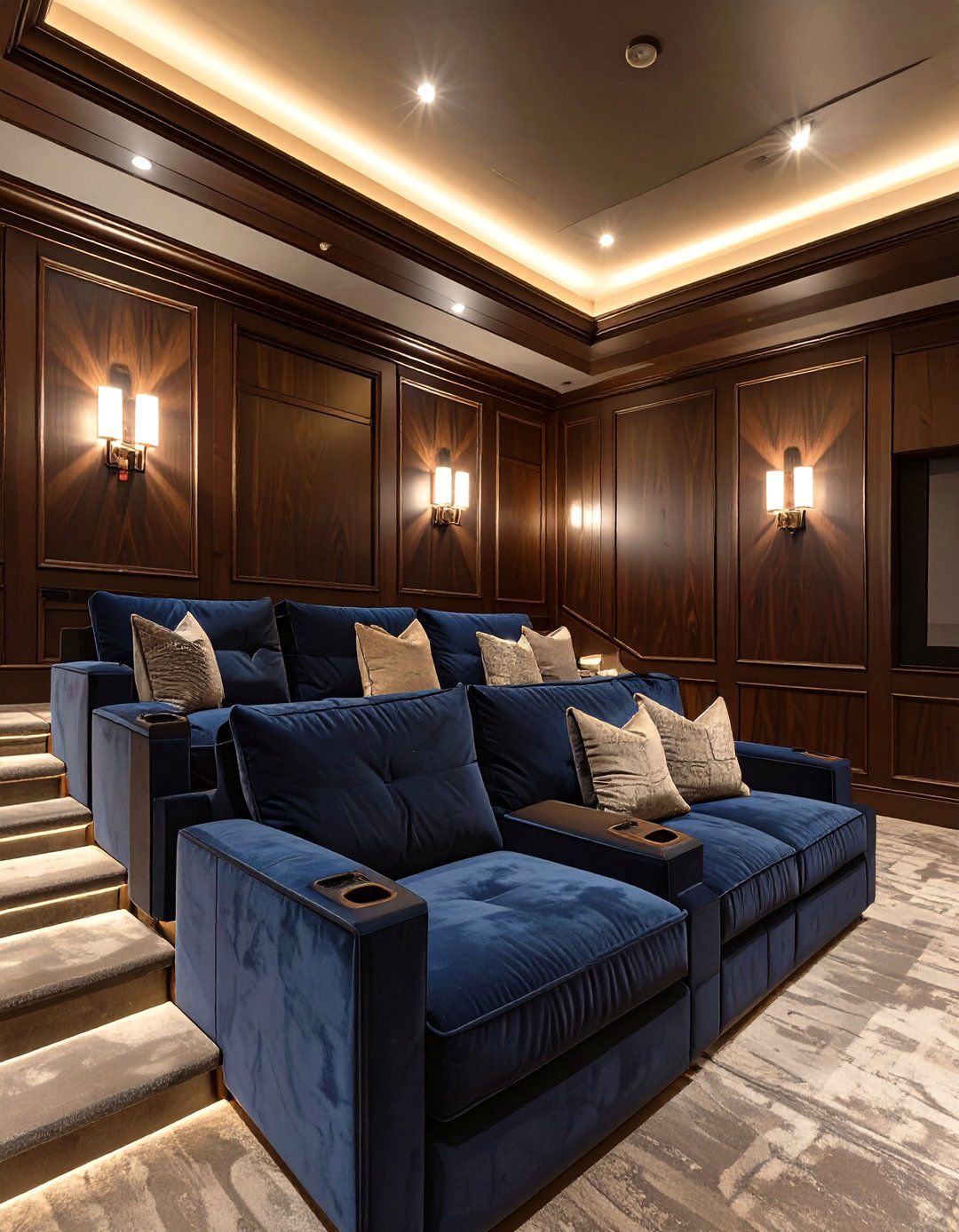 The Transitional Home Theater - 30 interior design project manager ideas