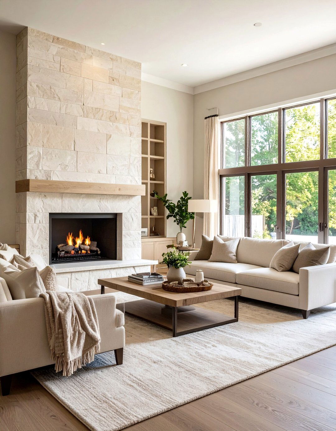 The Transitional Living Room Fireplace - 30 living room with fireplace ideas