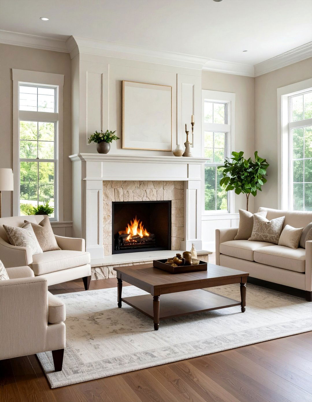 The Transitional Living Room Fireplace - 30 living room fireplace ideas