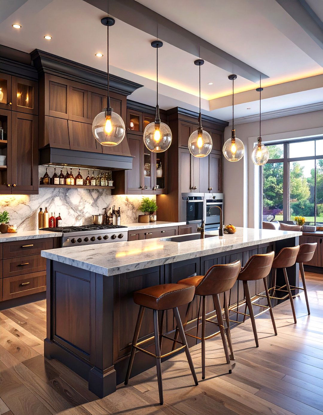 The Transitional Style Basement Bar - 30 american home design ideas