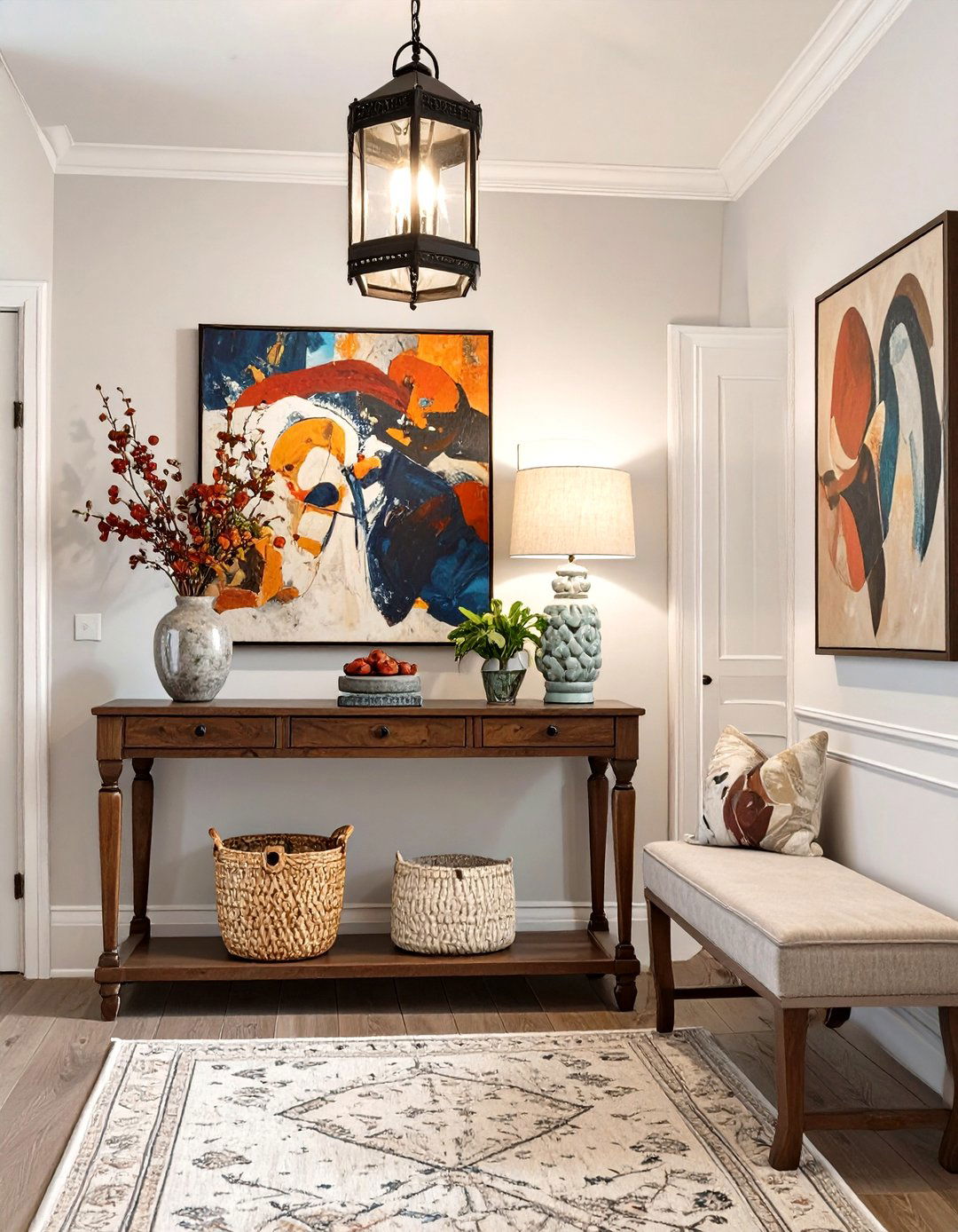 The Transitional Style Entryway - 30 how to design a stylish entryway ideas