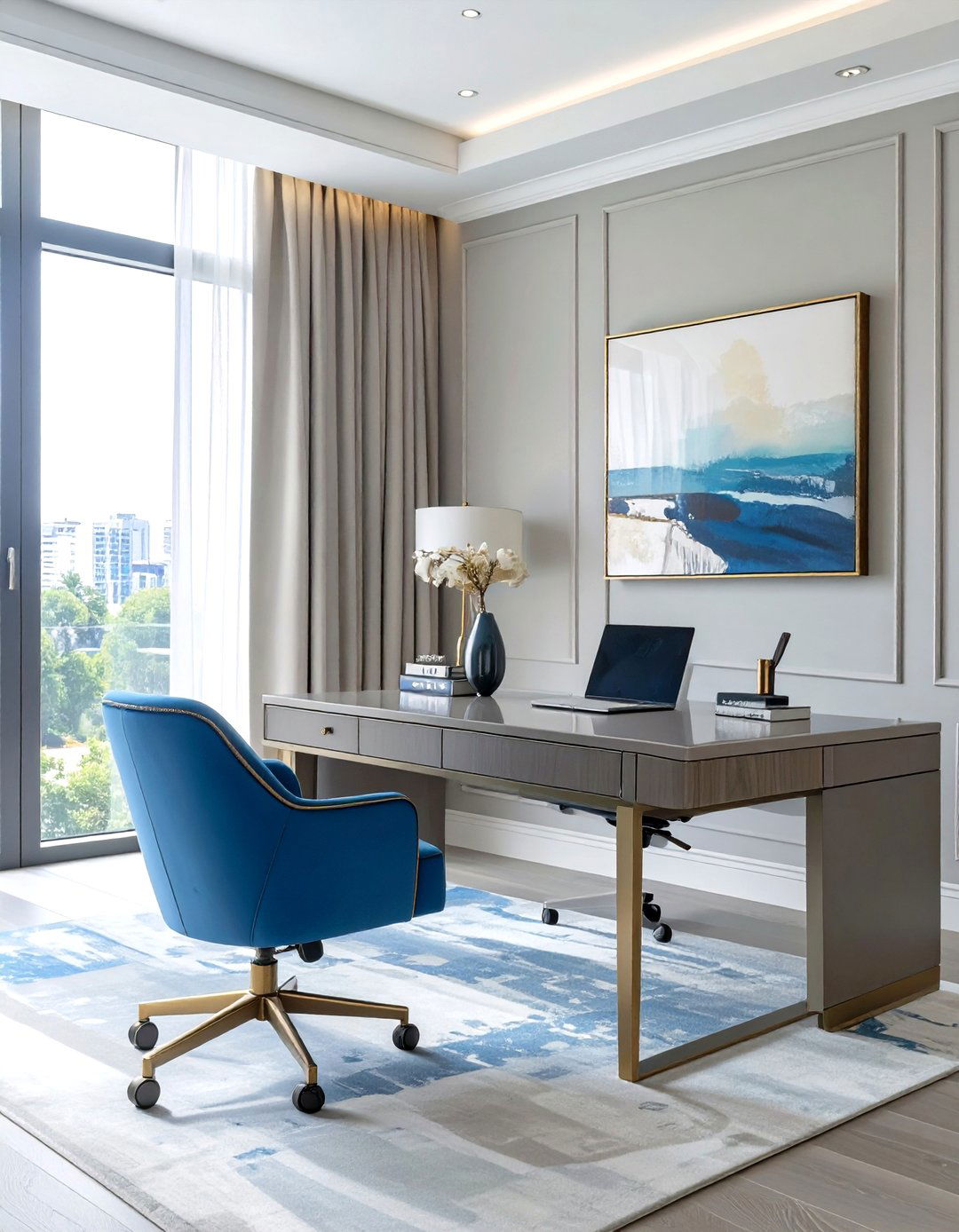 The Transitional Style Office - 30 office decor inspiration