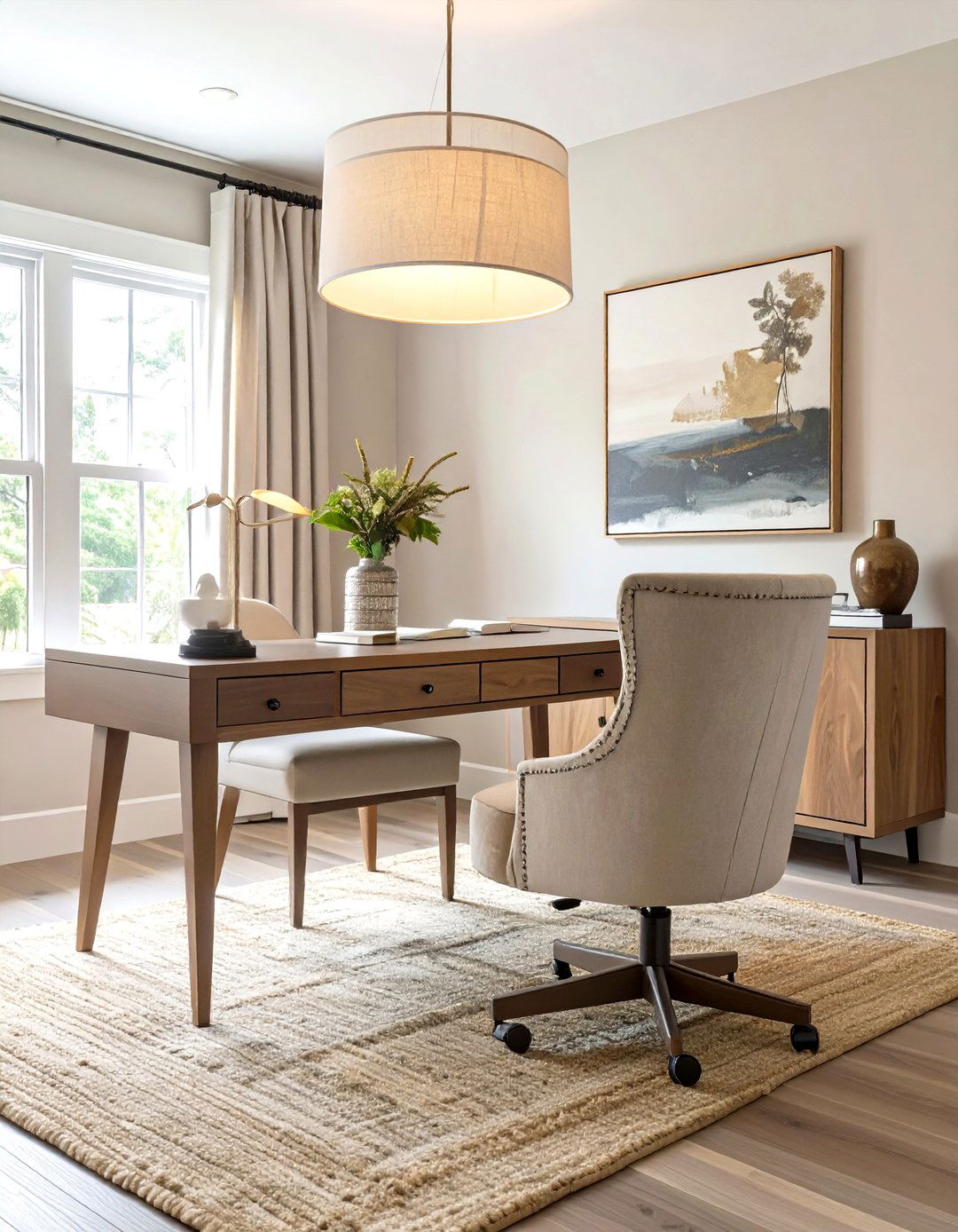 The Transitional Style Office - 30 cozy office ideas