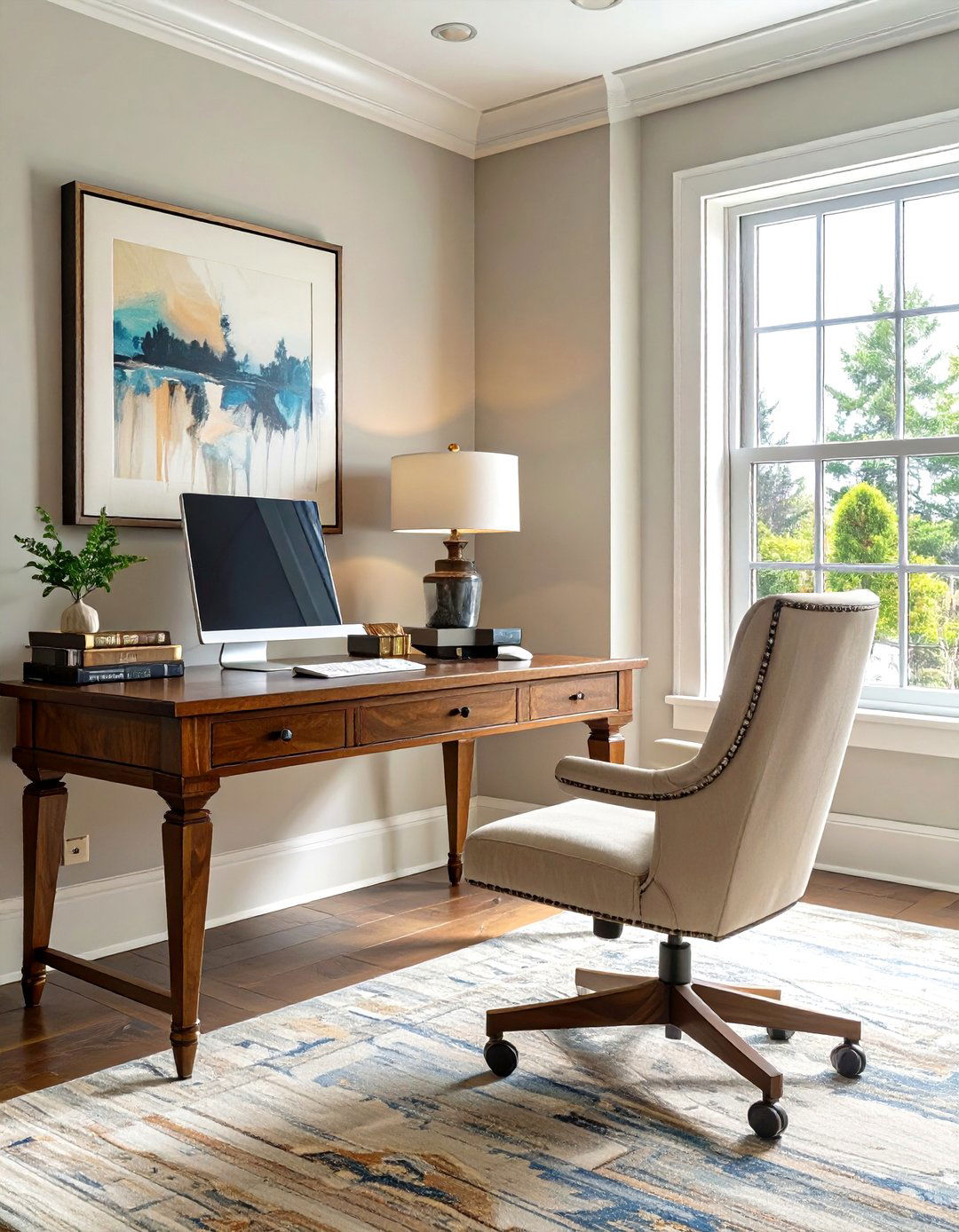 The Transitional Style Sanctuary - 30 home office ideas for her