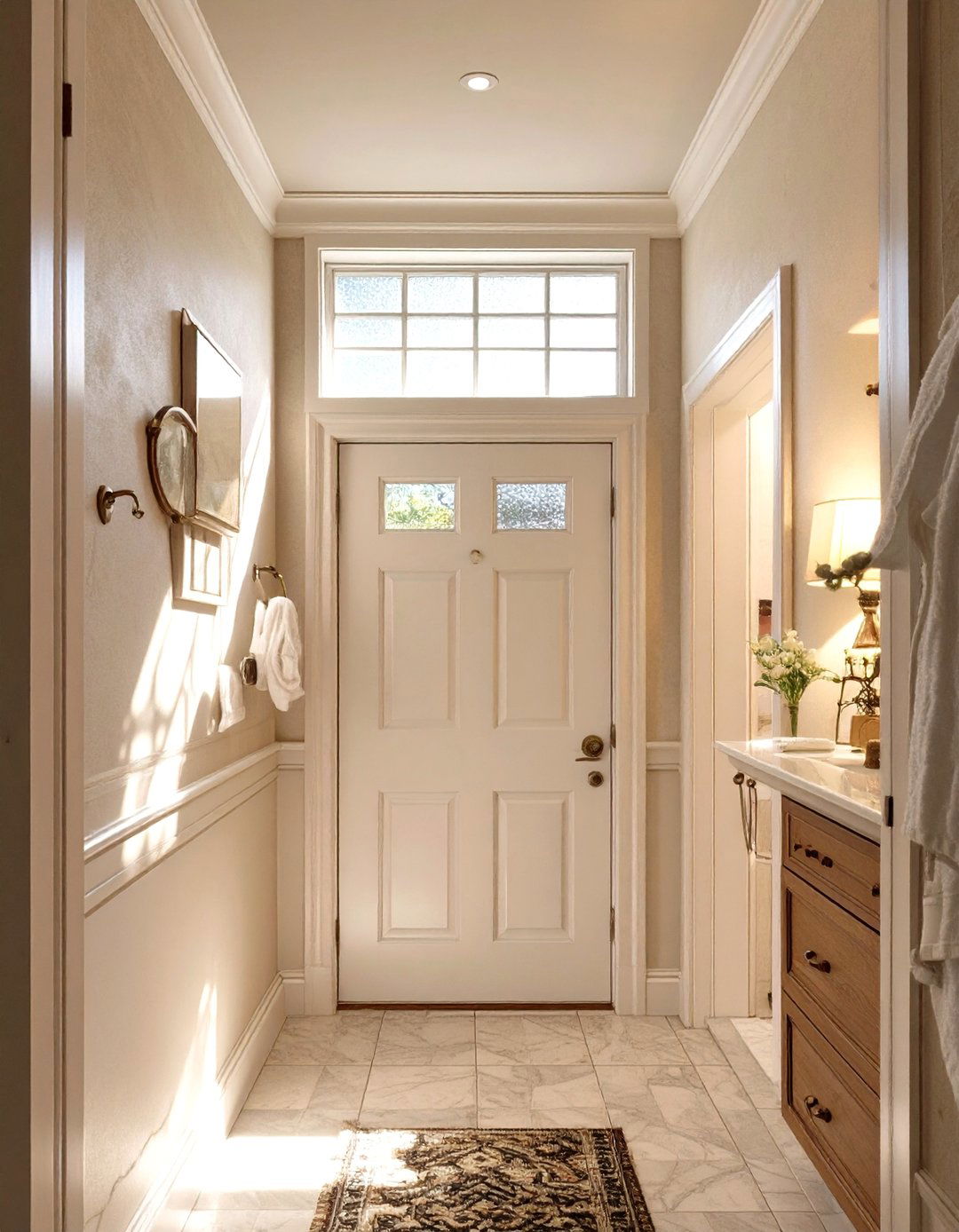 The Transom Window Above the Door - 30 bathroom window ideas