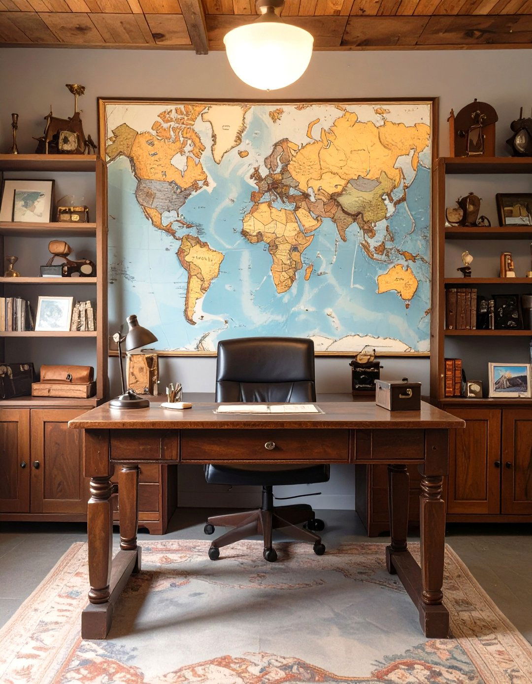 The Travel Inspired Explorers Garage Office - 30 garage office ideas