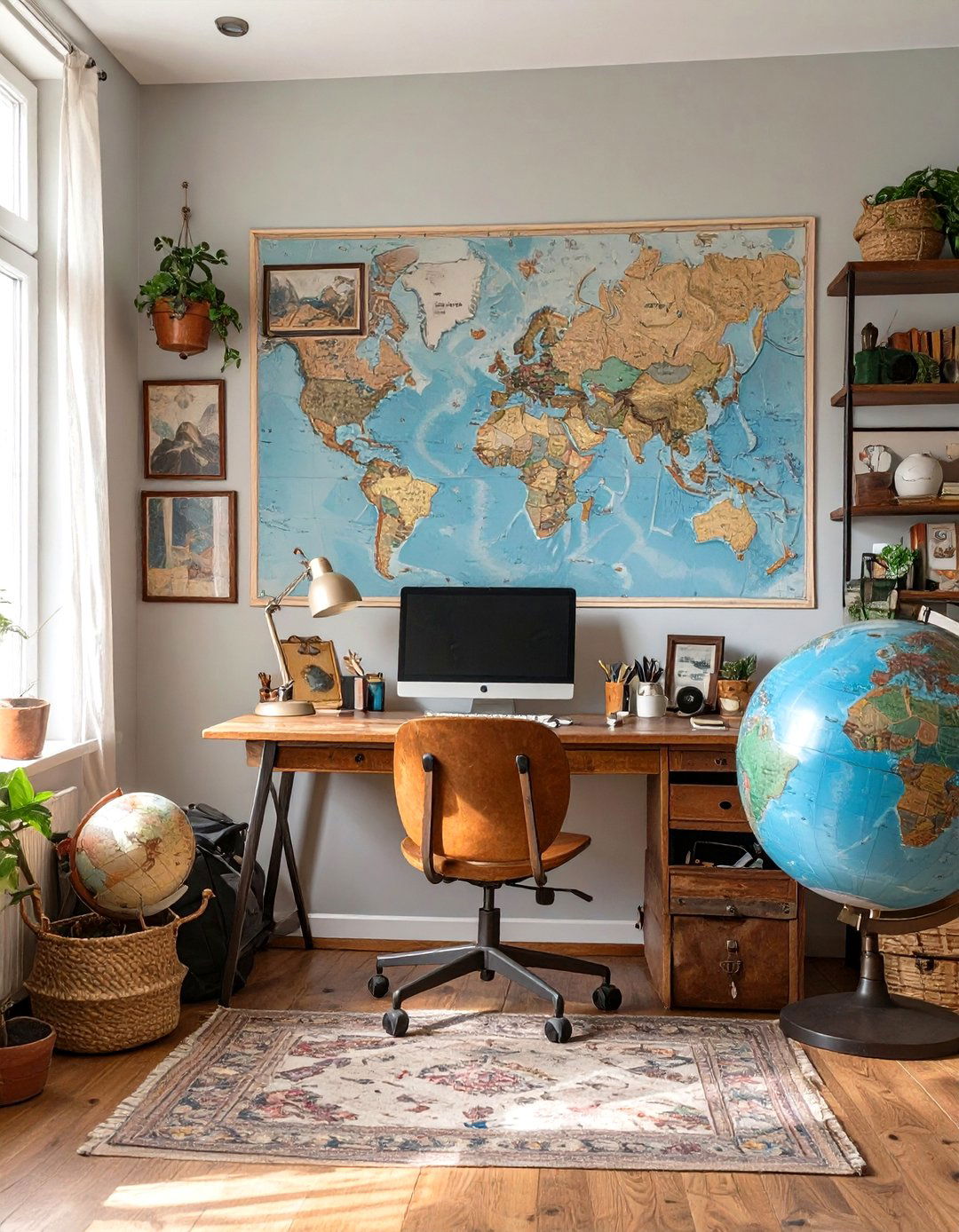 The Travel Inspired Explorers Home Office - 30 cool home office ideas