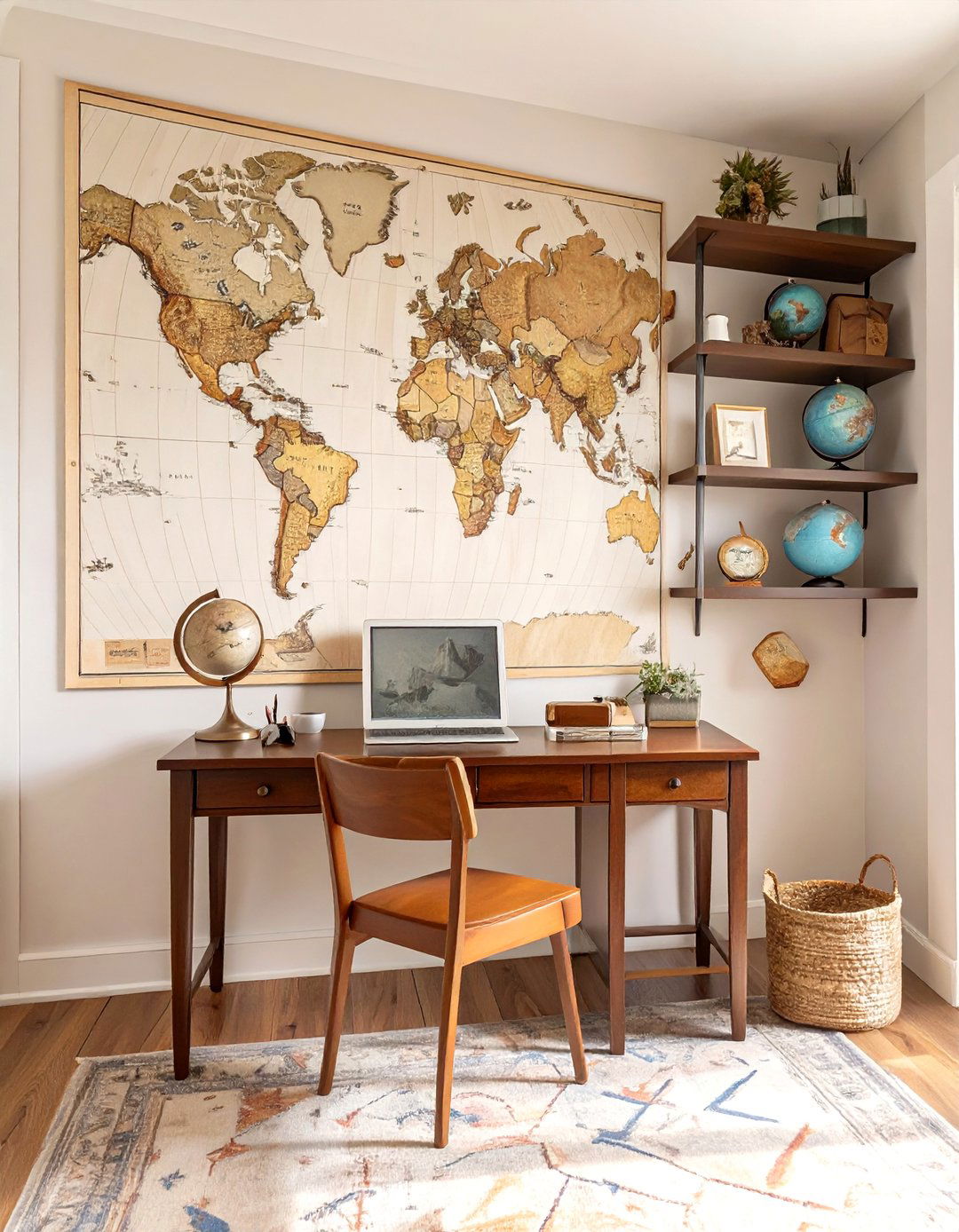 The Travel Inspired Explorers Nook - 30 at home office ideas