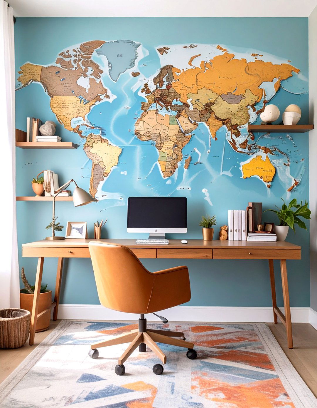 The Travel Inspired Global Home Office - 30 home office organization ideas