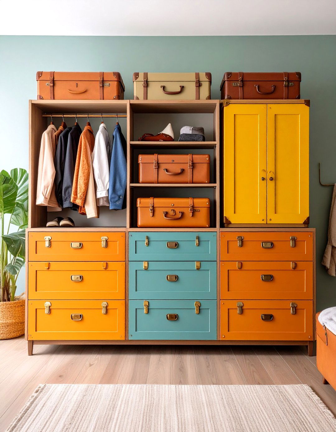 The Travel Inspired Trunk Closet - 30 design closet ideas