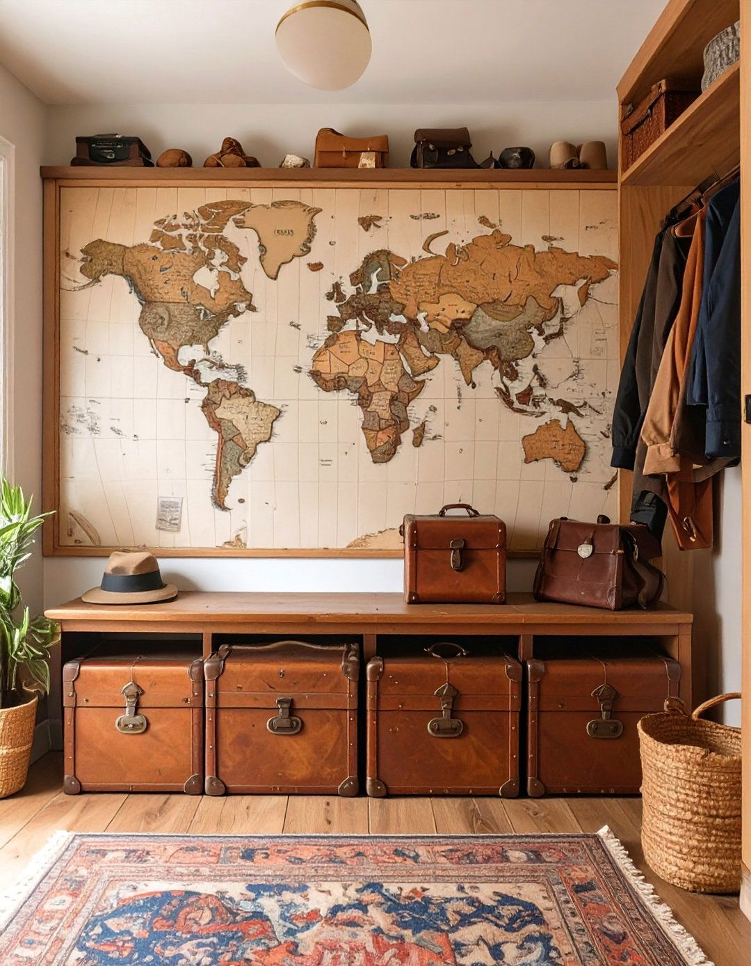 The Travel Themed Closet - 30 coat closet ideas