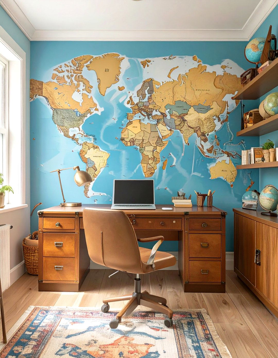 The Travel Themed Explorers Home Office - 30 home office interior design ideas