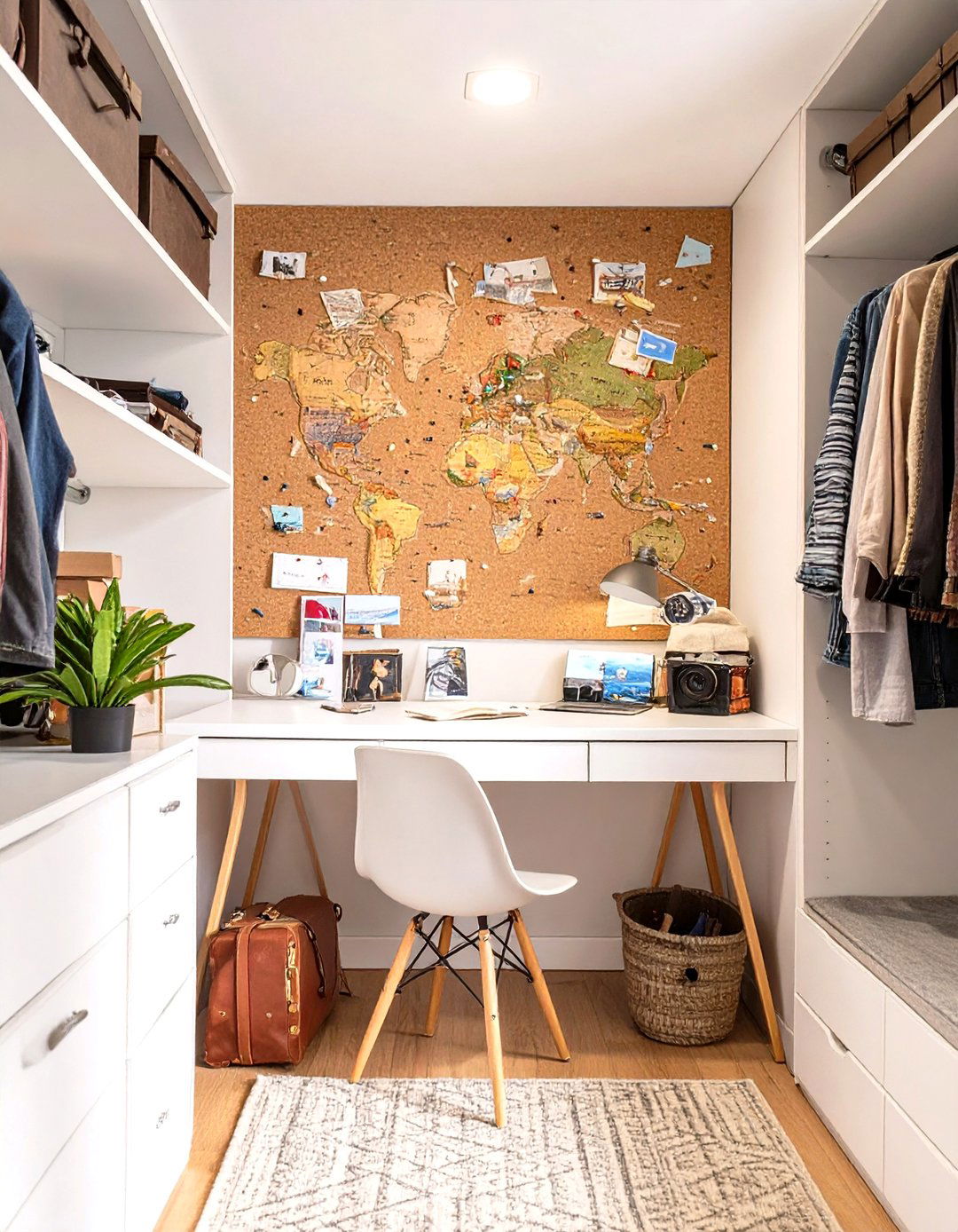 The Travel Themed Explorers Nook - 30 closet desk ideas