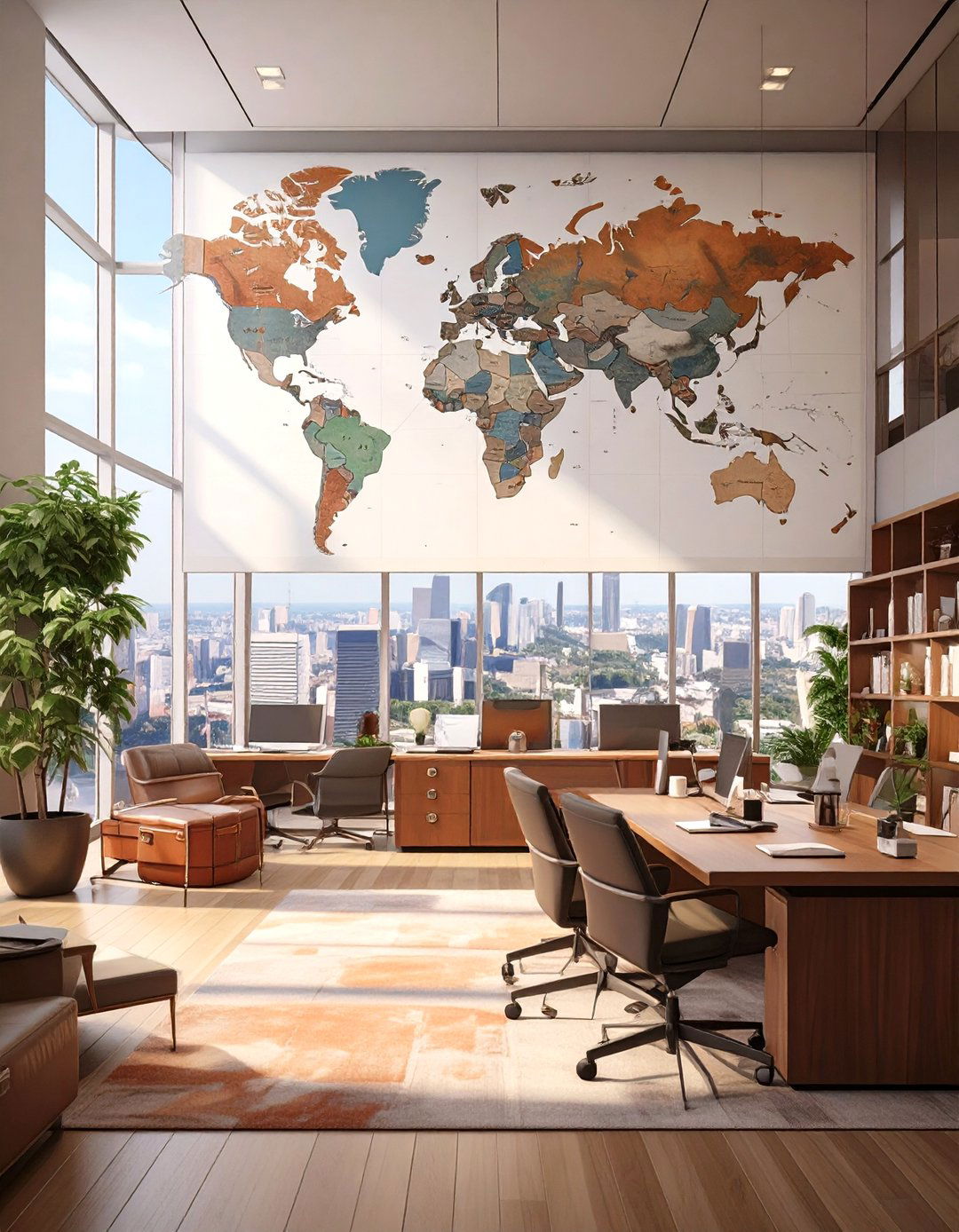 The Travel Themed Global HQ - 30 office ideas for work