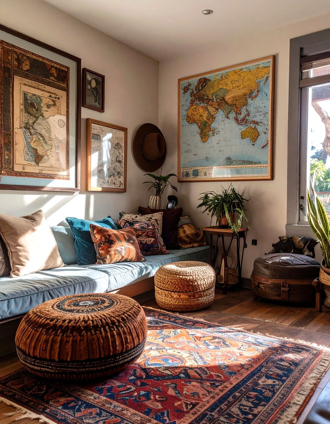 The Travelers Collected Corner - 30 basement family room ideas