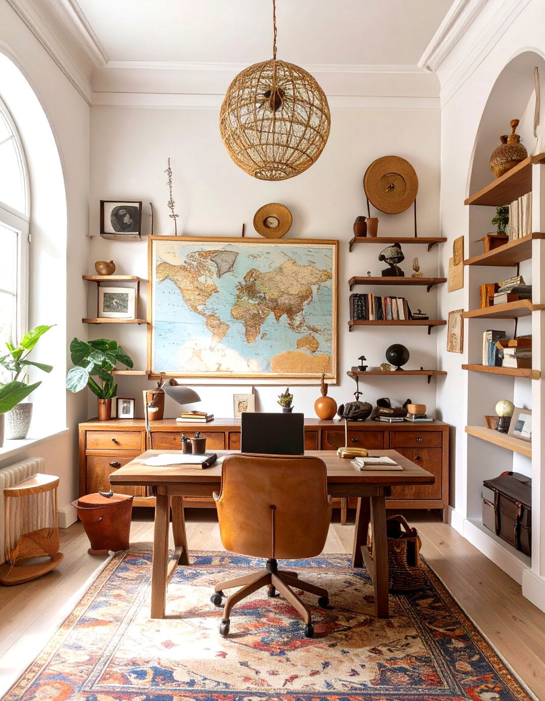 The Travelers Curio Home Office - 30 luxury modern home office ideas