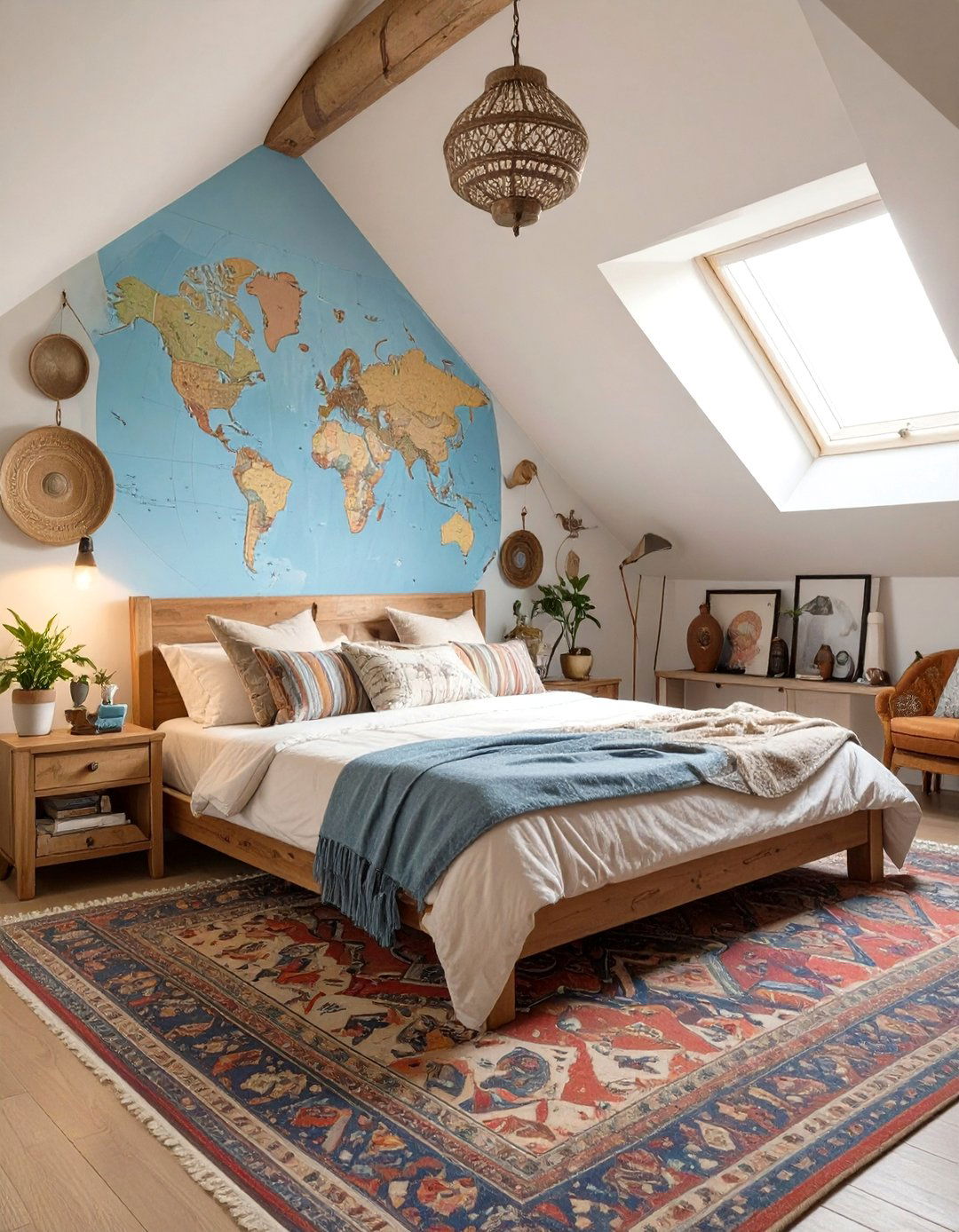 The Travelers Eclectic Attic Bedroom - 30 attic bedroom ideas