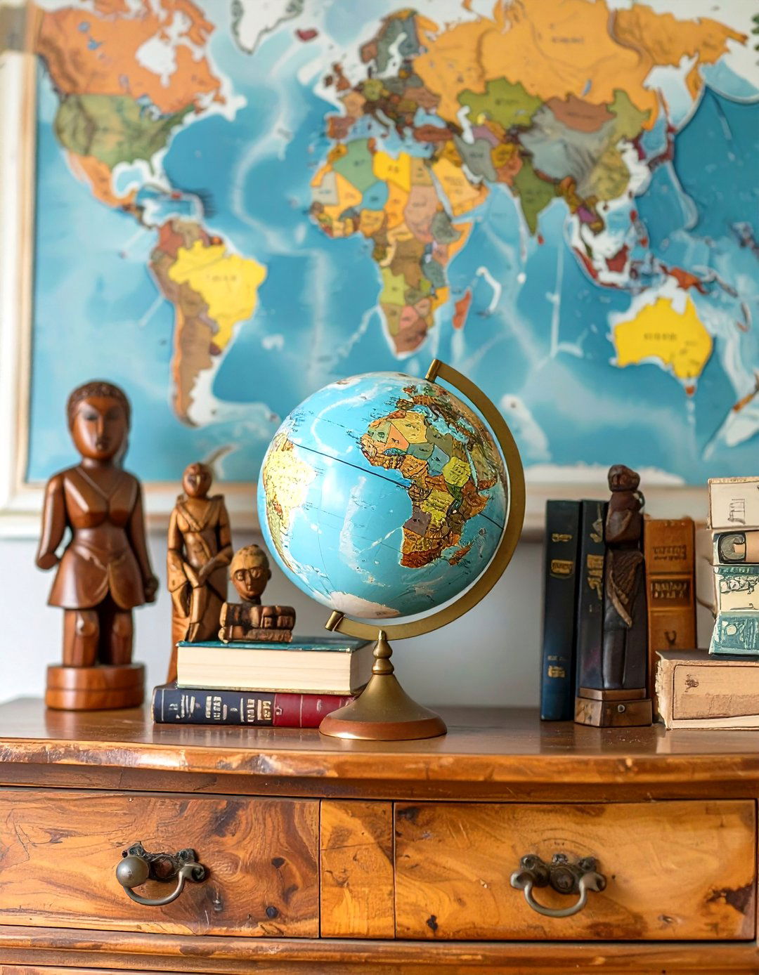 The Travelers Eclectic Dresser - 30 bedroom dresser top decor ideas