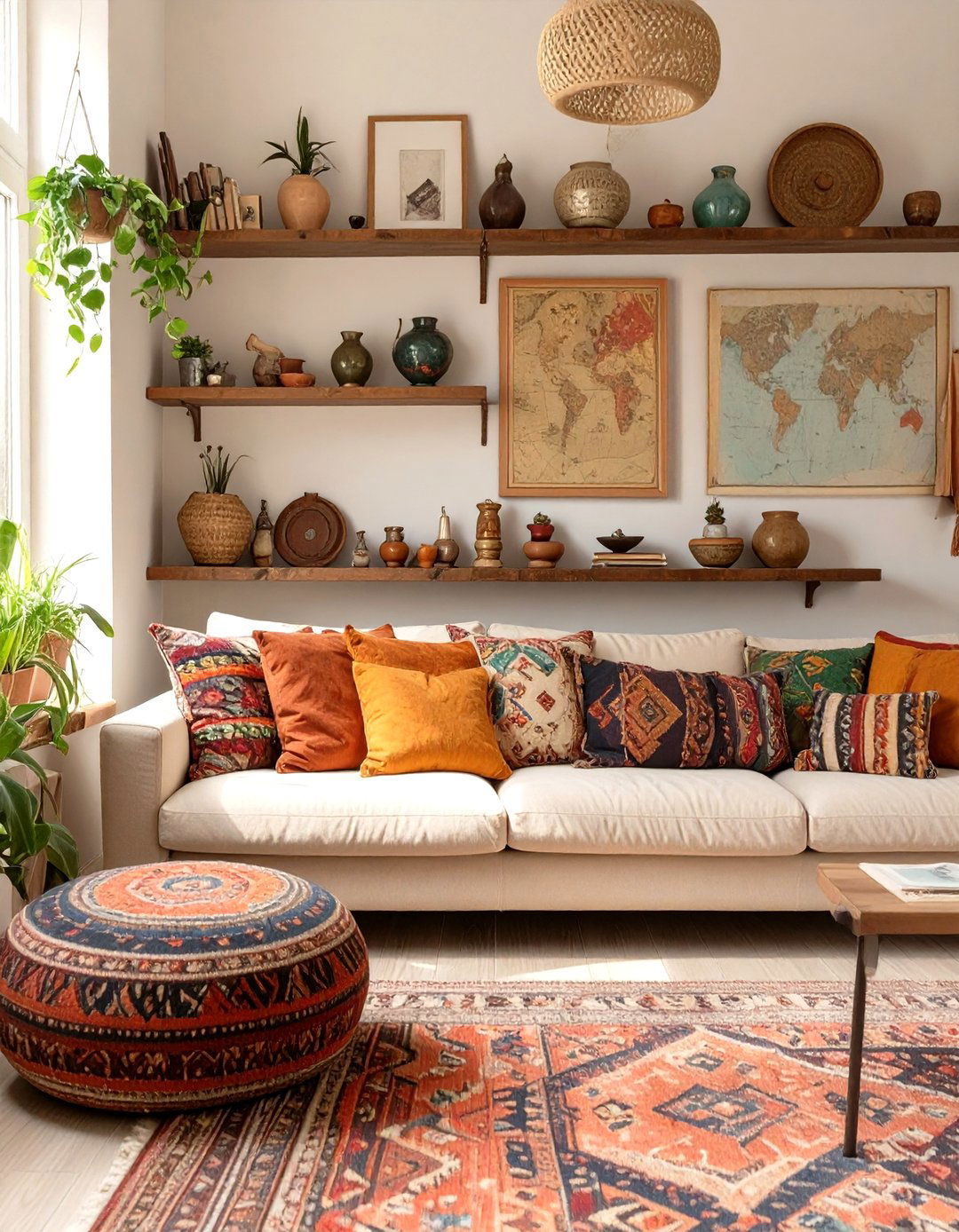 The Travelers Eclectic Living Room - 30 mens living room ideas