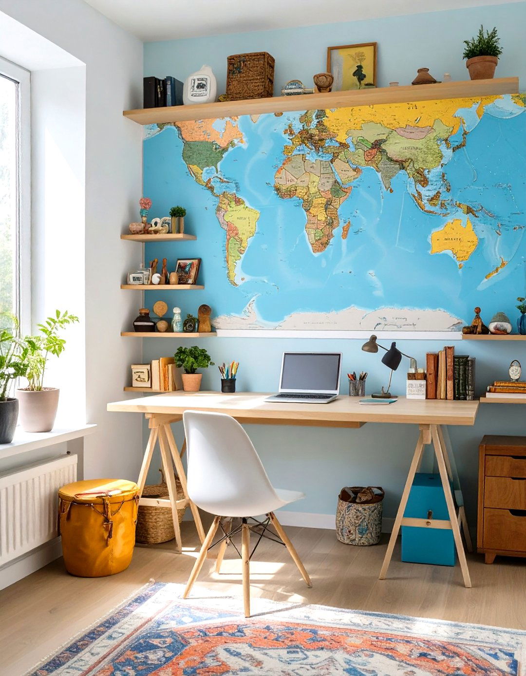 The Travelers Eclectic Nook - 30 home office ideas for him
