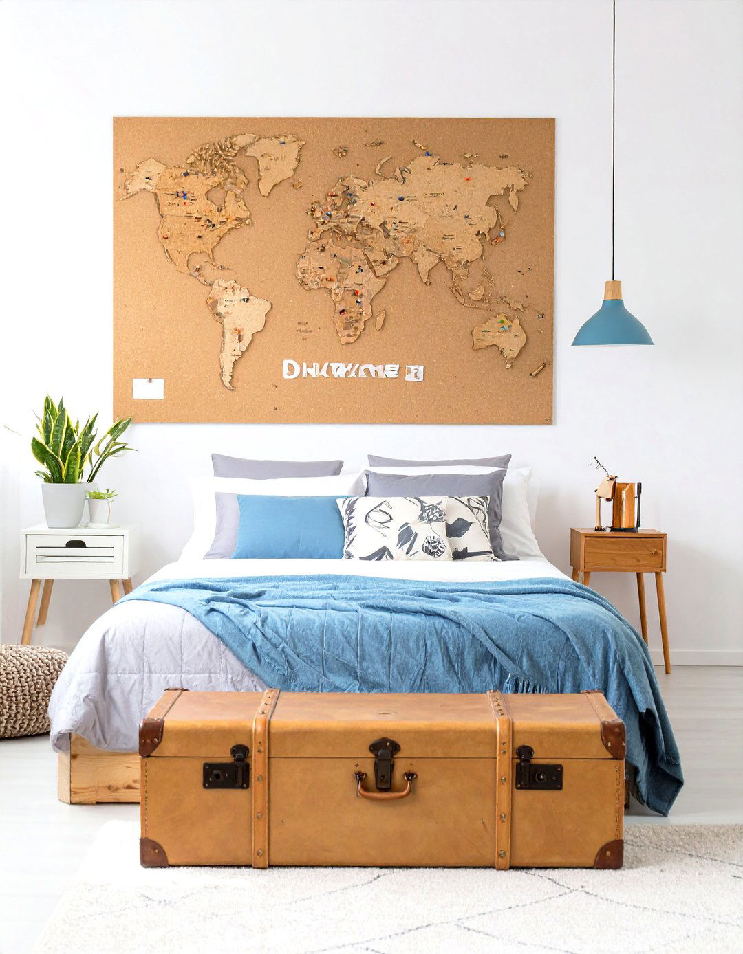 The Travelers Map Themed Dorm - 30 dorm room ideas for guys