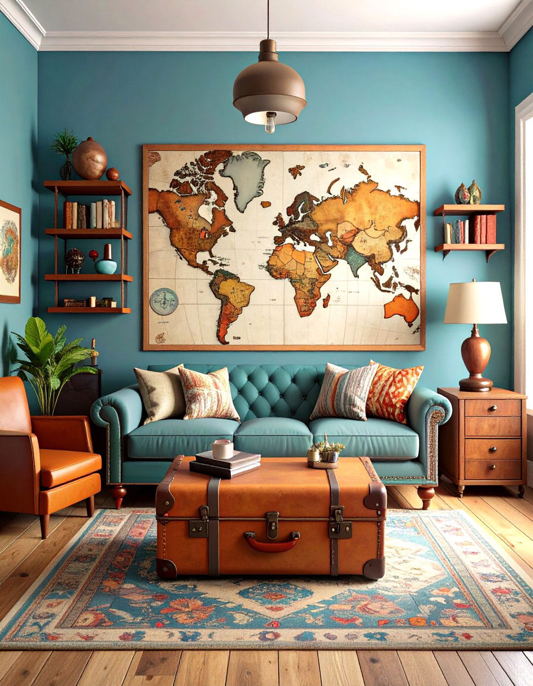 The Travelers Memory Corner - 30 living room corner ideas