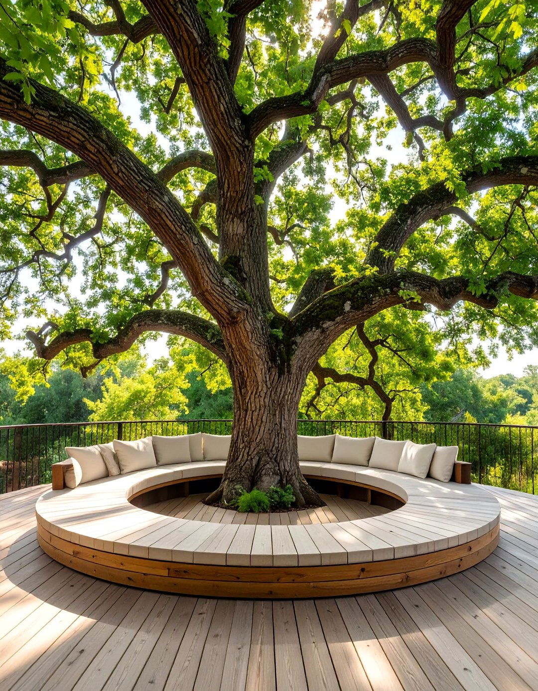 The Tree Embracing Deck - 30 back yard deck ideas