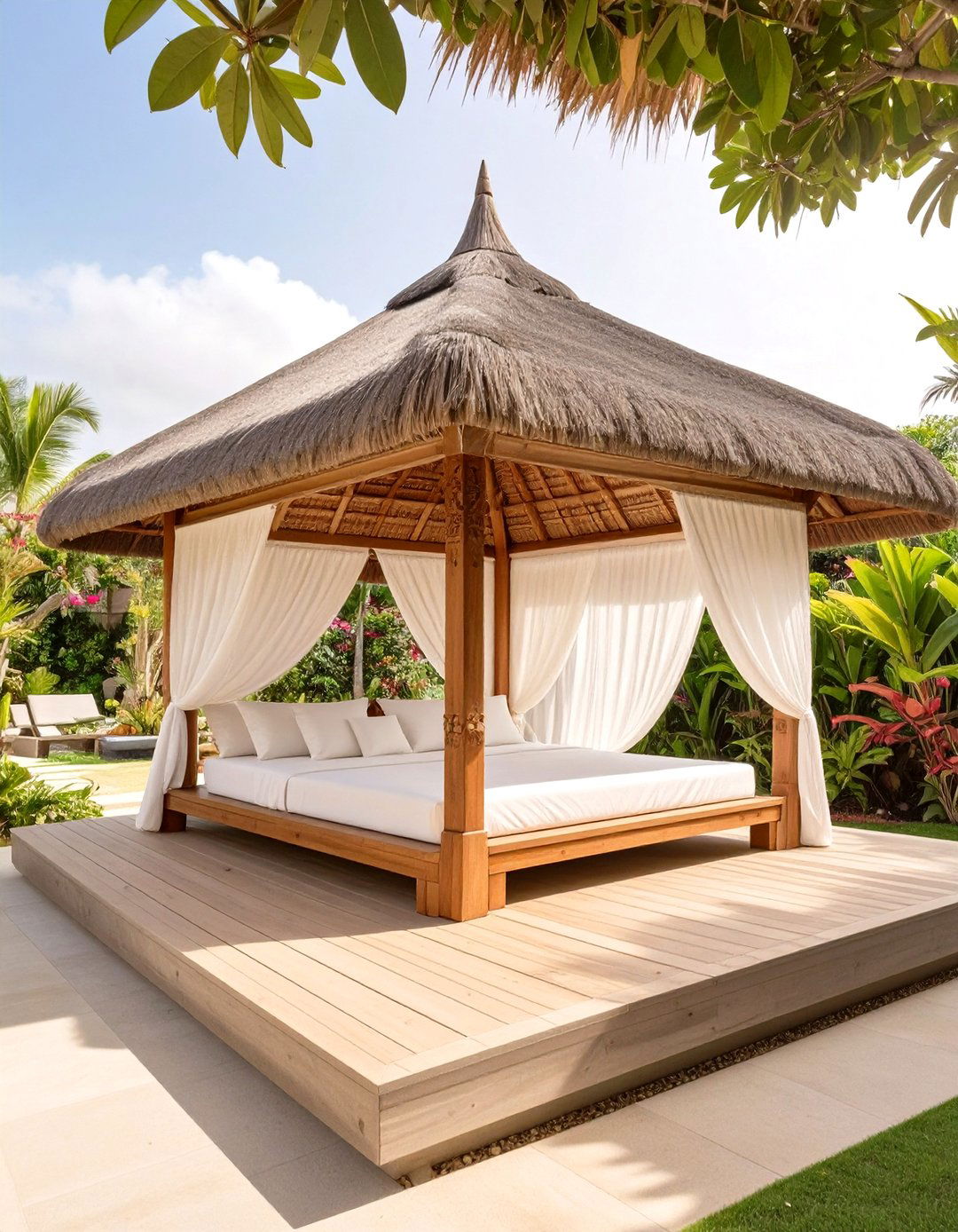 The Tropical Balinese Bale - 30 covered patio backyard patio ideas
