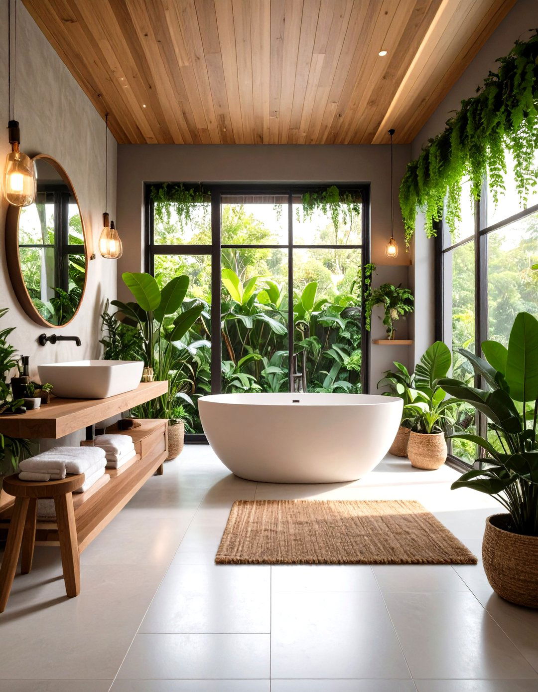 The Tropical Bathroom Oasis - 30 indoor garden ideas