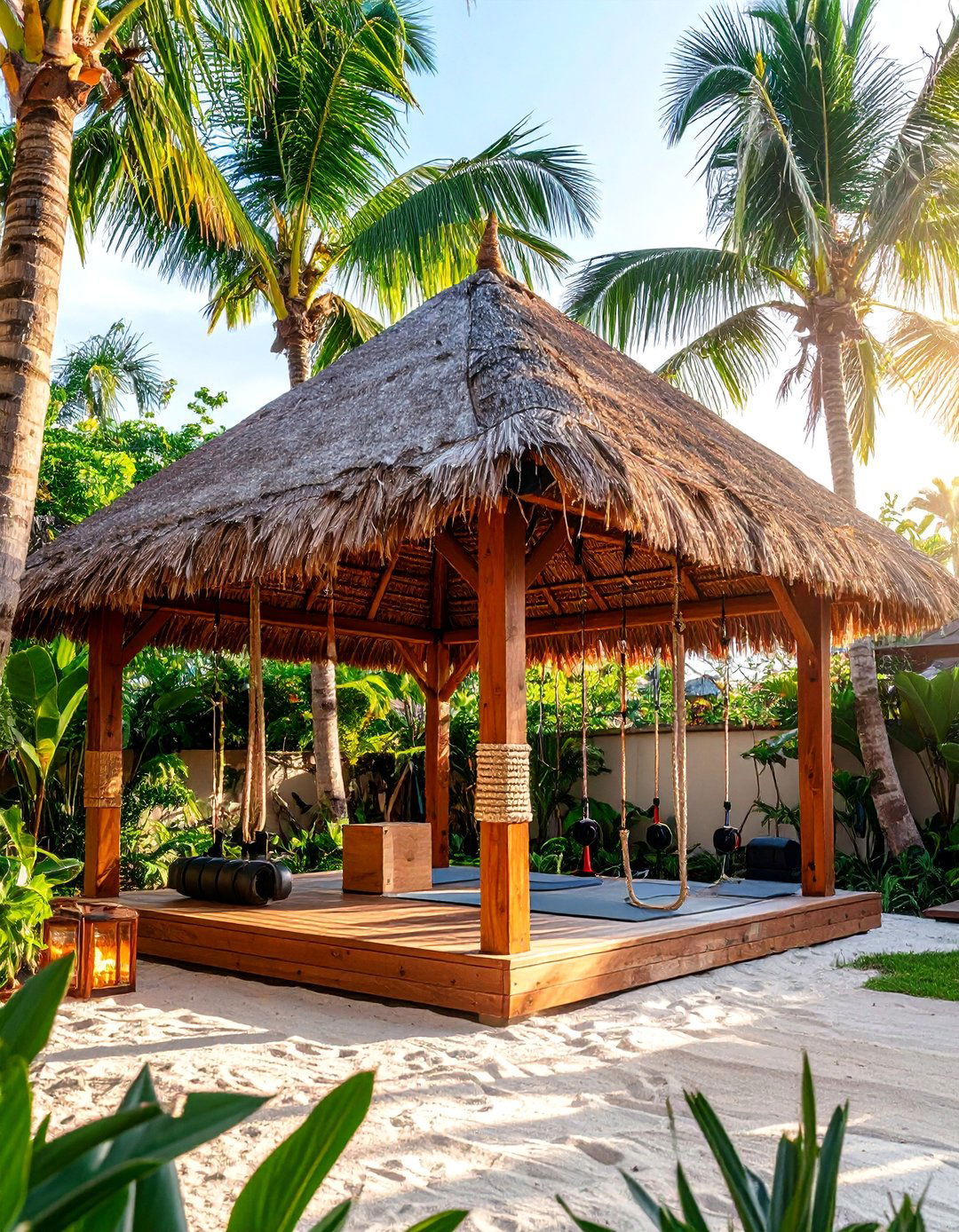 The Tropical HIIT Paradise - 30 backyard gym ideas