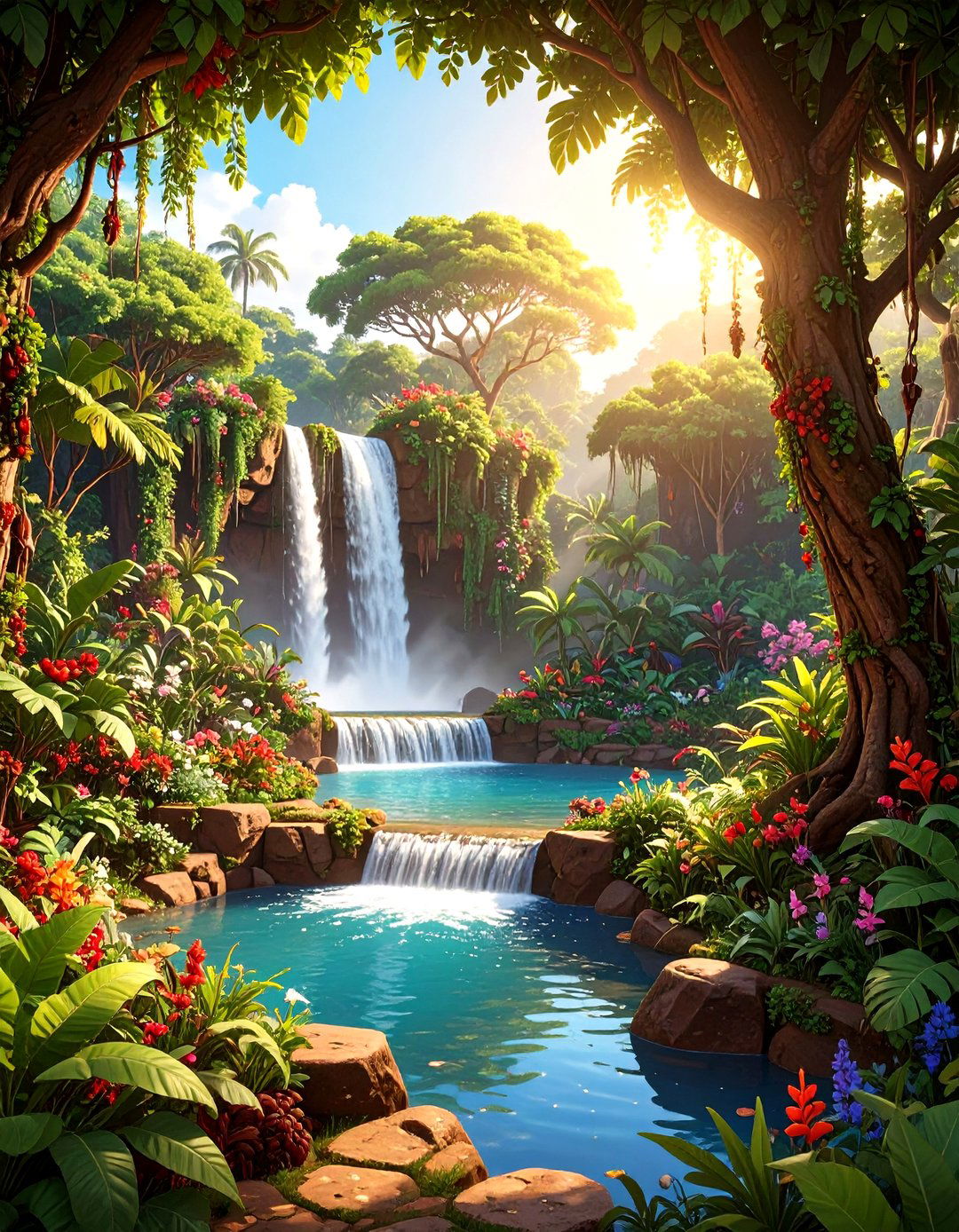 The Tropical Jungle Garden - 30 minecraft garden ideas