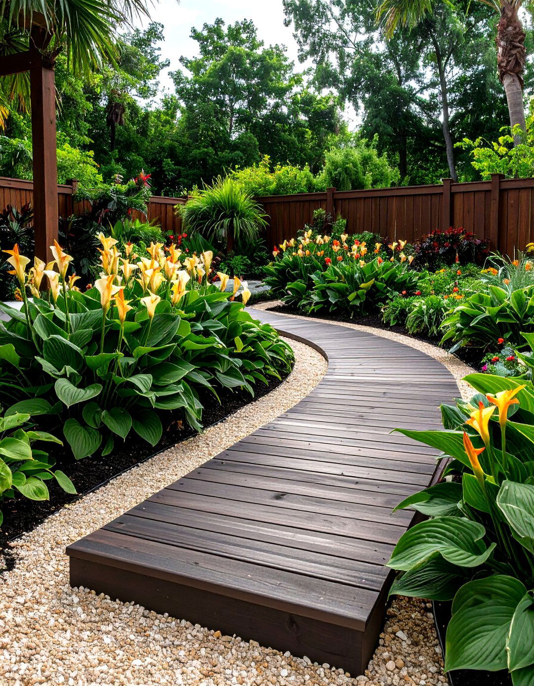 The Tropical Look Gravel Garden - 30 gravel garden ideas