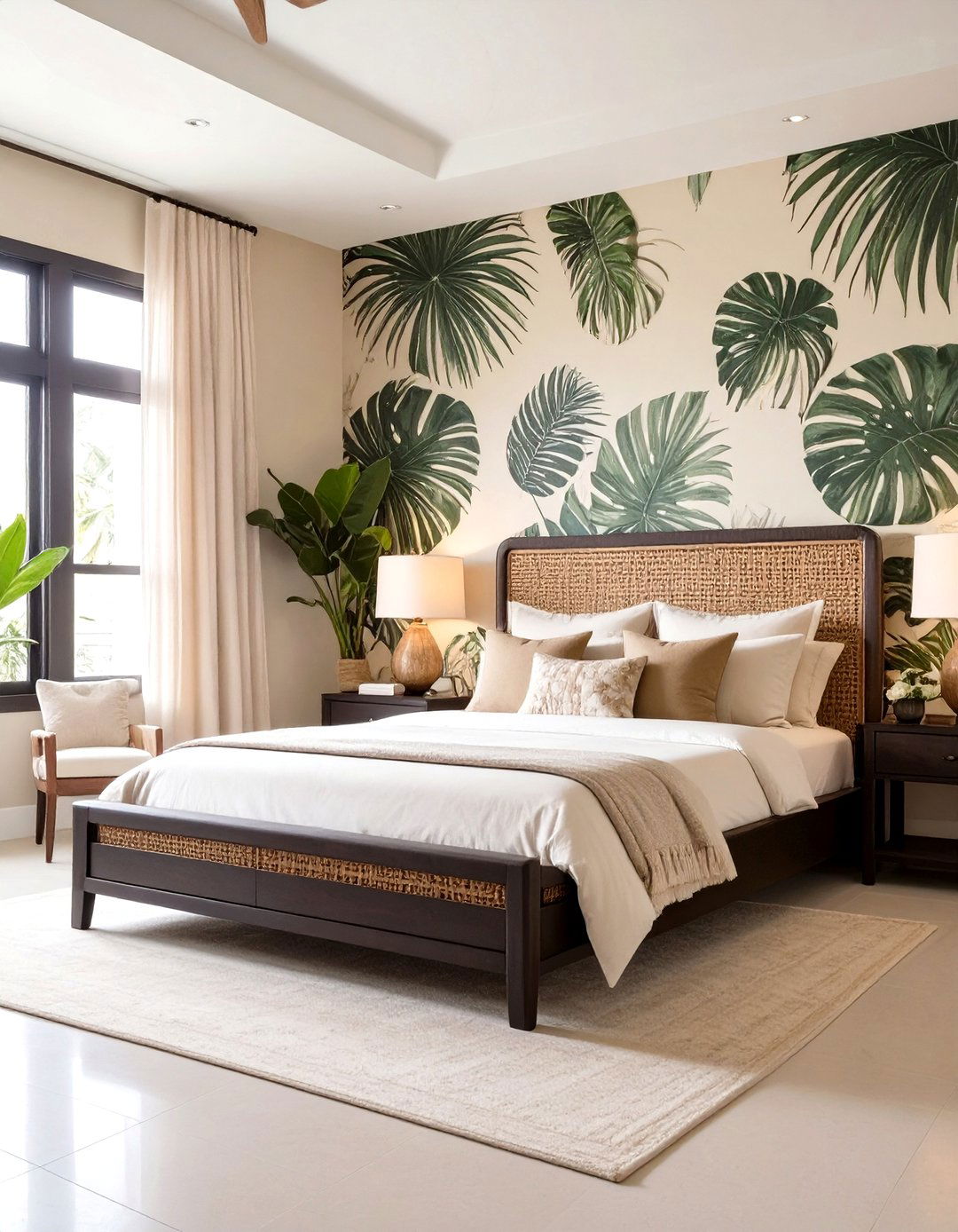 The Tropical Modern Cream Bedroom - 30 cream bedroom ideas