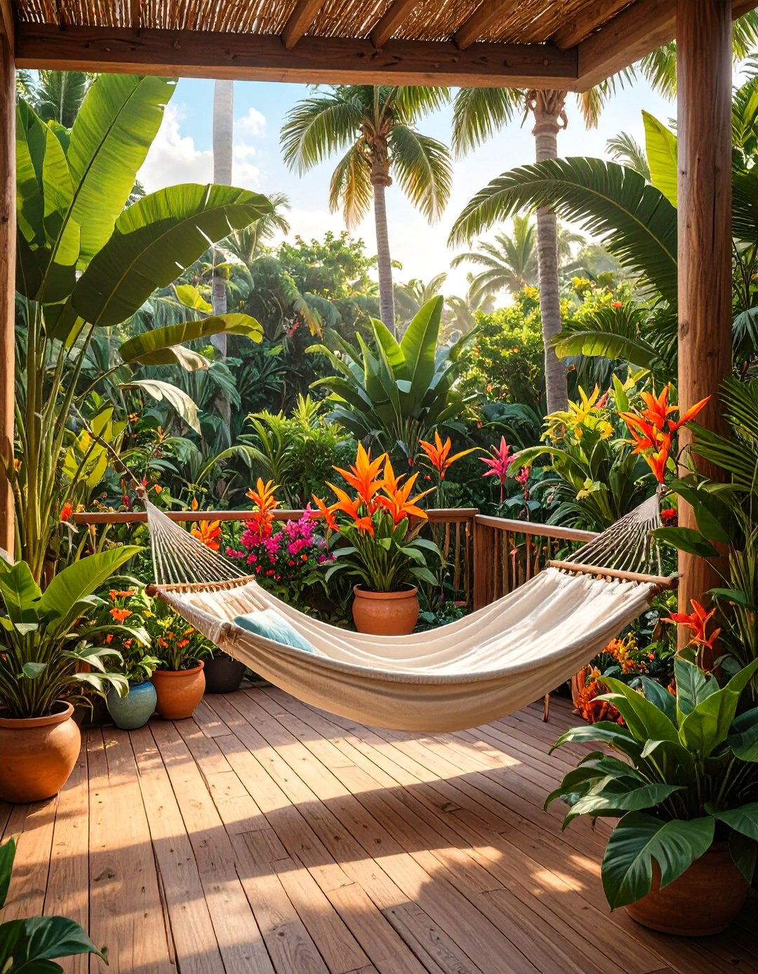 The Tropical Oasis Deck Garden - 30 deck garden ideas