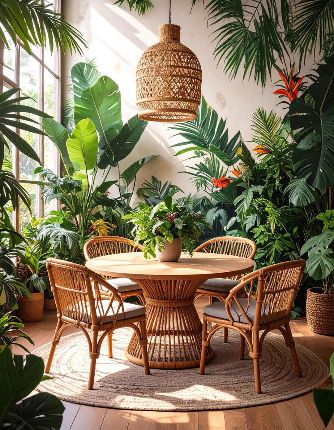The Tropical Oasis Dining Room - 30 apartment dining room ideas