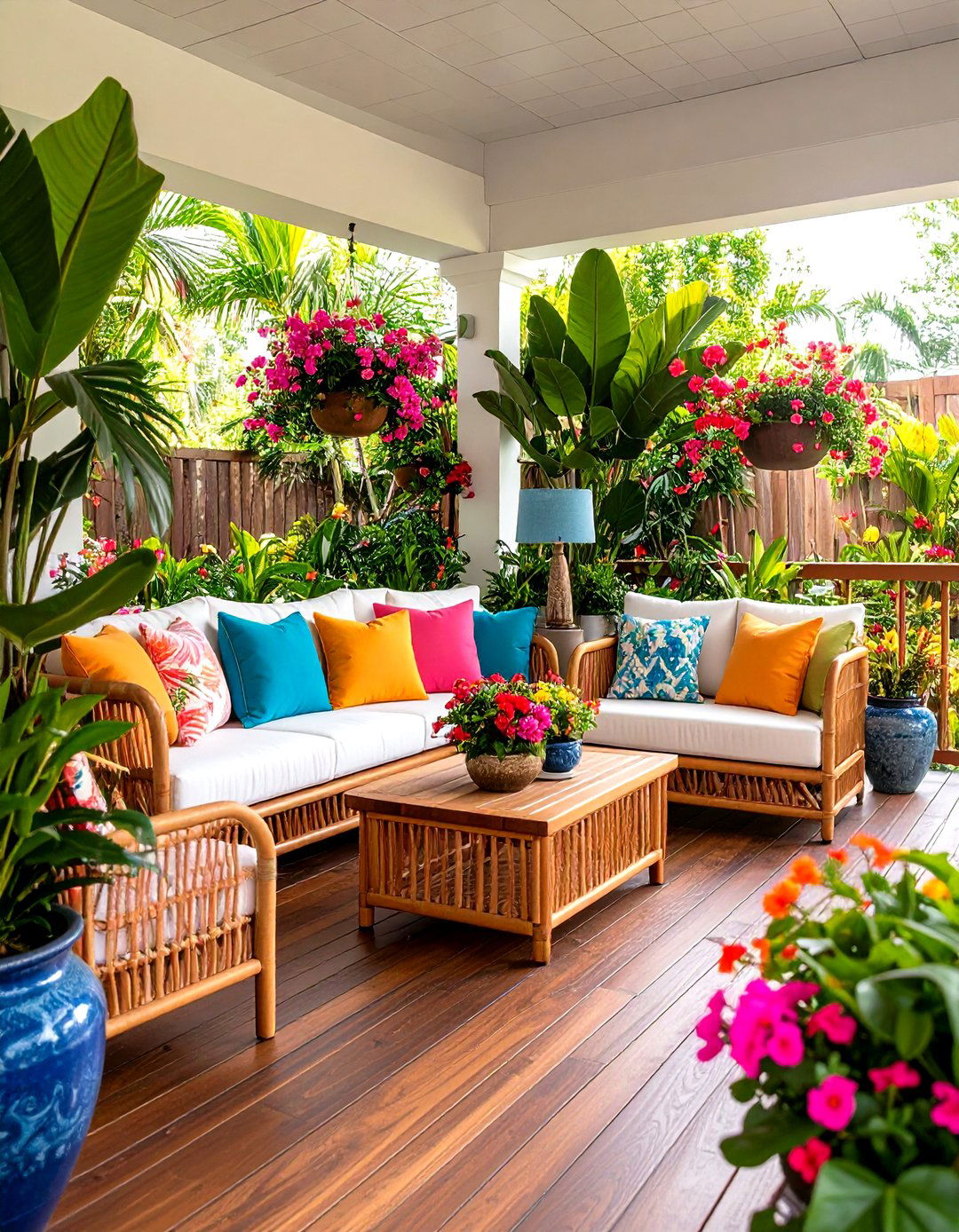 The Tropical Oasis Front Porch - 30 front porch deck ideas