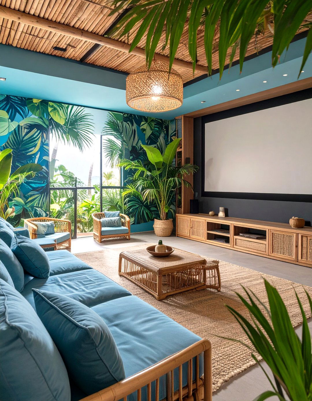 The Tropical Oasis Getaway - 30 home theater design ideas
