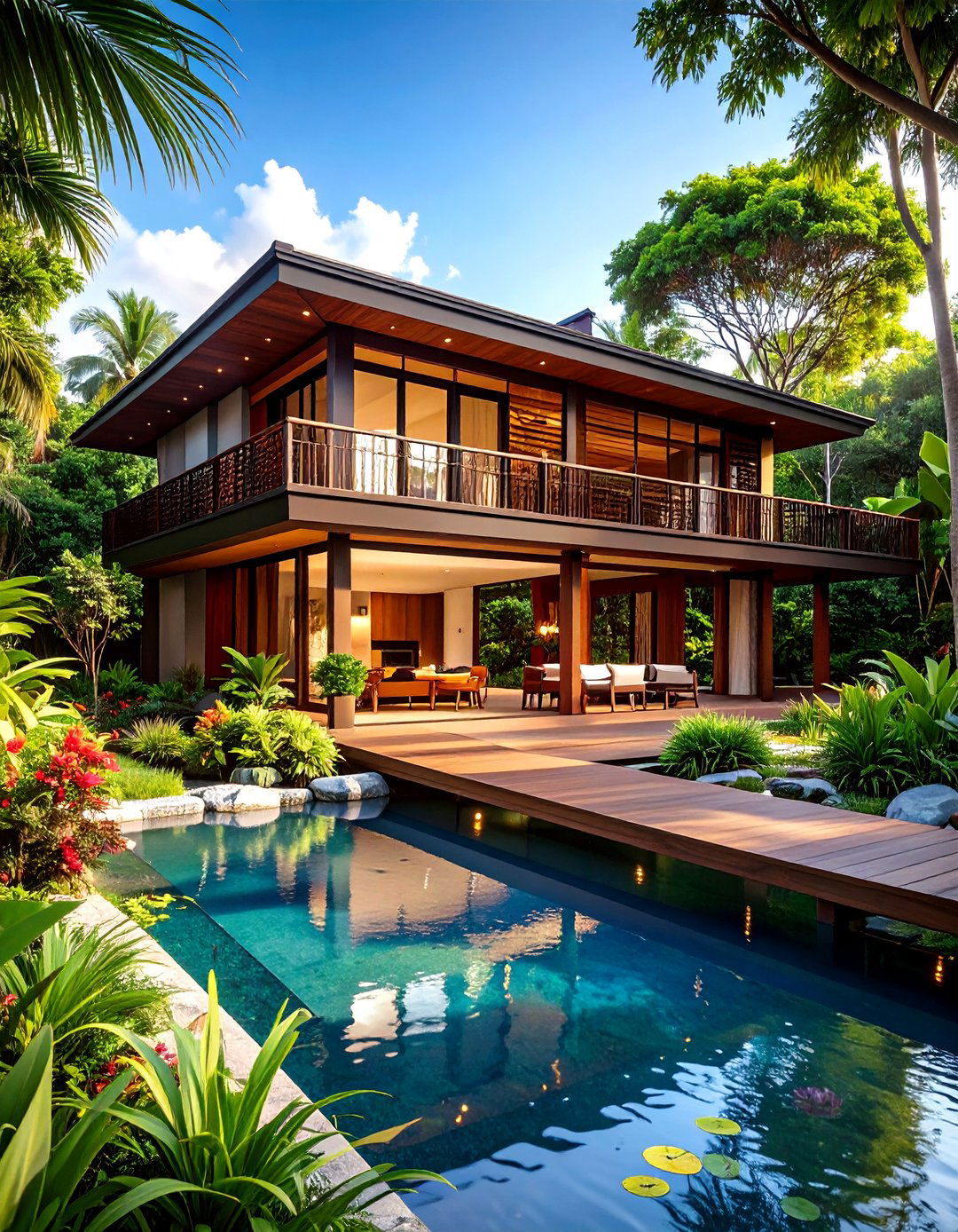 The Tropical Open Air Pavilion House - 30 3d house design ideas