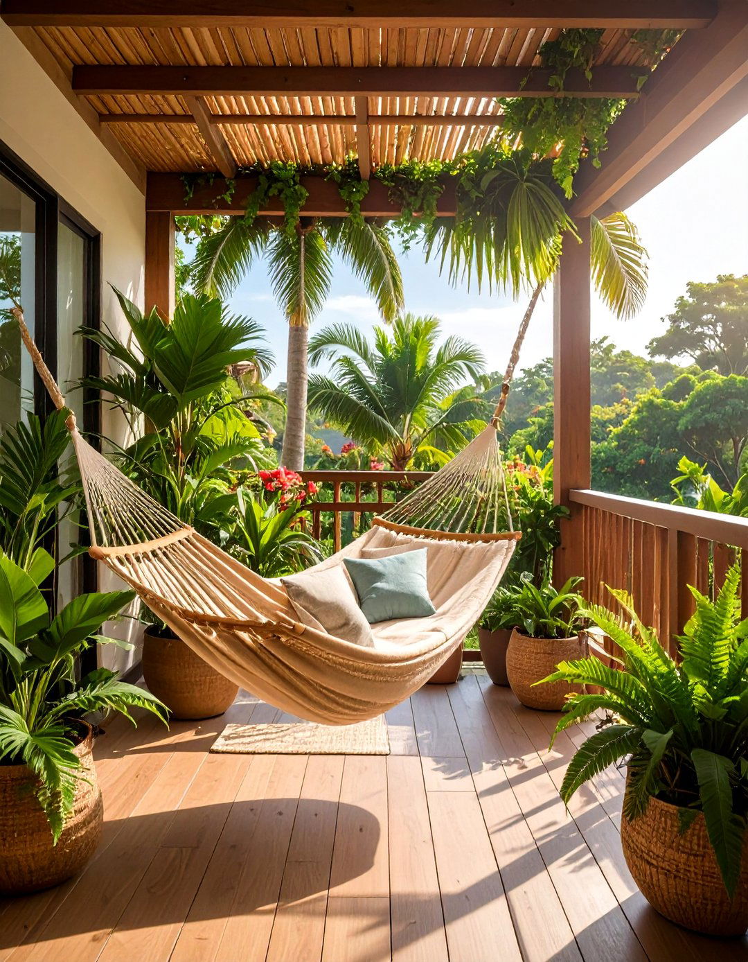 The Tropical Paradise Balcony Garden - 30 ai balcony garden design ideas