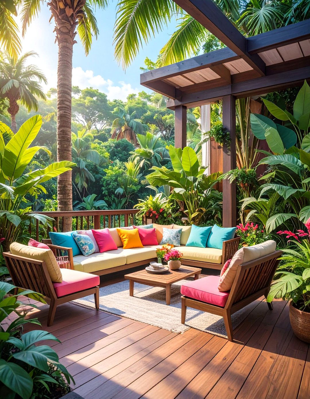 The Tropical Paradise Deck - 30 back deck ideas