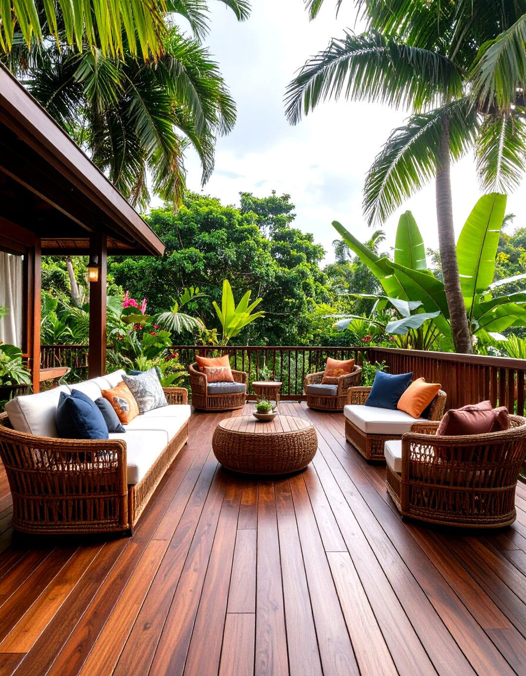 The Tropical Paradise Deck - 30 ground level deck ideas
