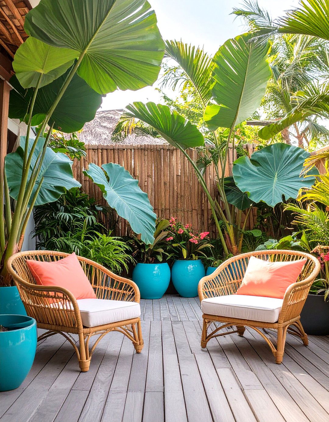 The Tropical Paradise Deck - 30 deck decorating ideas with plants