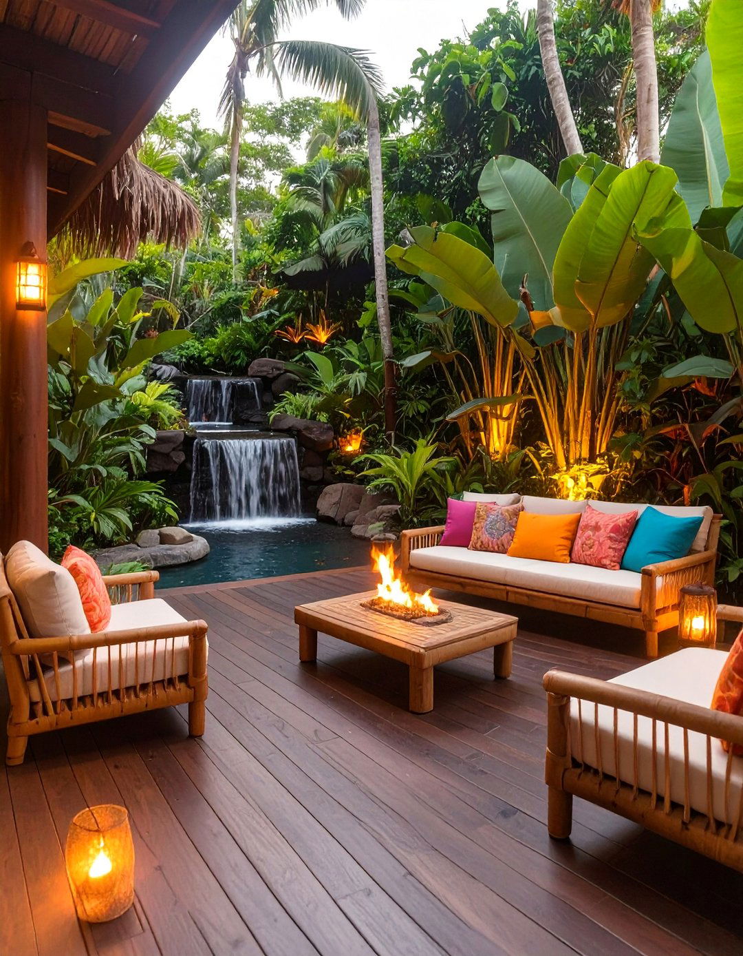 The Tropical Paradise Deck - 30 deck landscaping ideas