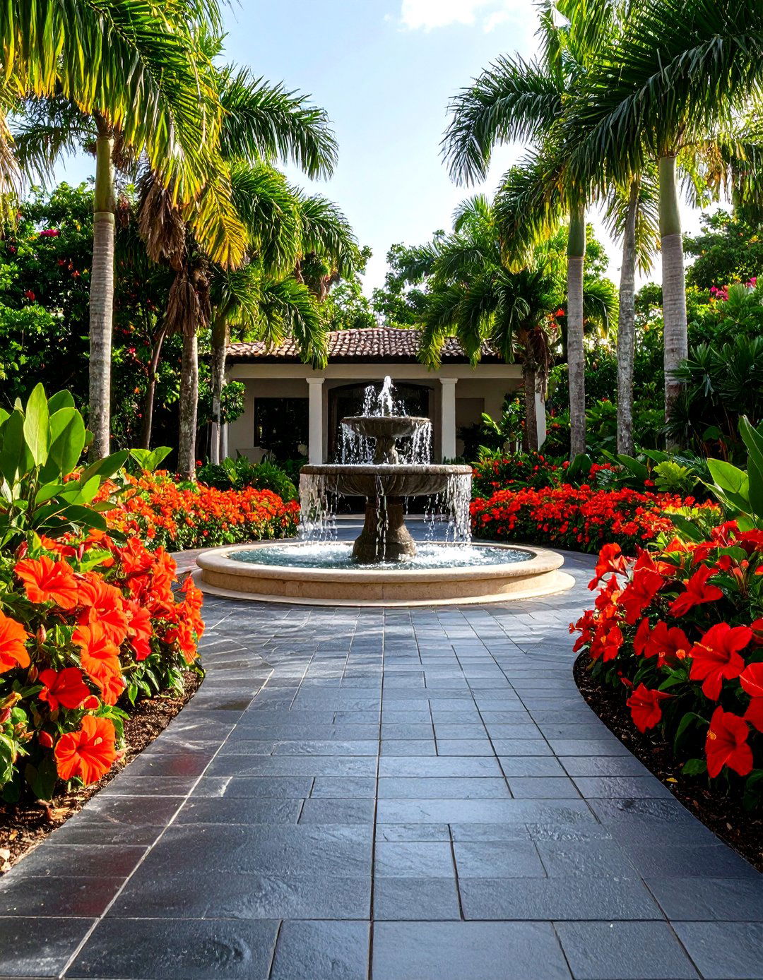 The Tropical Paradise Driveway - 30 driveway landscaping ideas