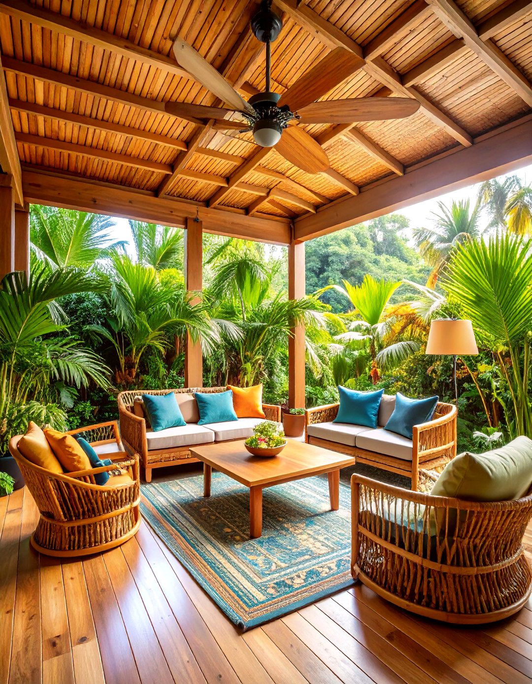 The Tropical Paradise Escape - 30 enclosed patio ideas