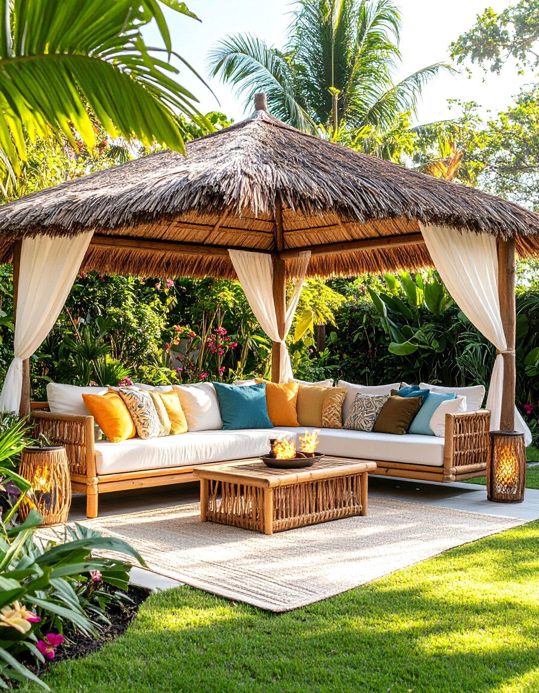 The Tropical Paradise Palapa - 30 backyard canopy ideas